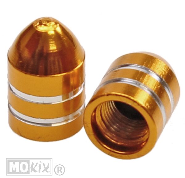 Ventieldop SET Aluminium Punt Goud