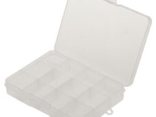 Przezroczyste pudełko sortujące małe 135x99mm 12 przegródek - MKX