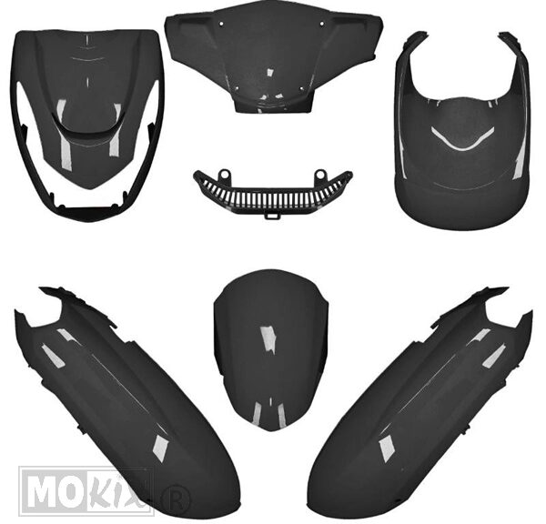 Plaatwerk KIT Peugeot Kisbee Glans Zwart 6delig