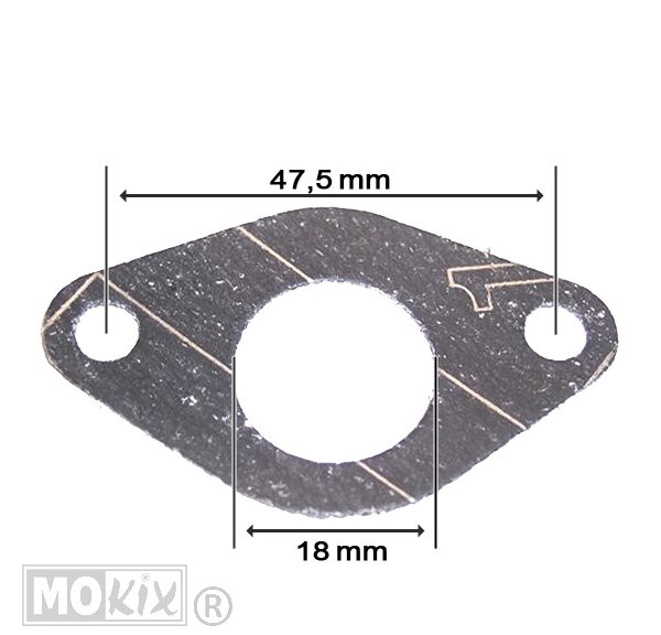 Guarnizione di aspirazione Honda MT/MB/MTX 50cc 18mm (1)