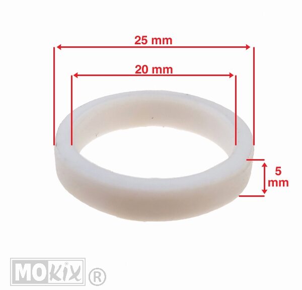 Begrenzingring (PVC) 20x25x5 Piaggio/China 4T (1) - Supertec