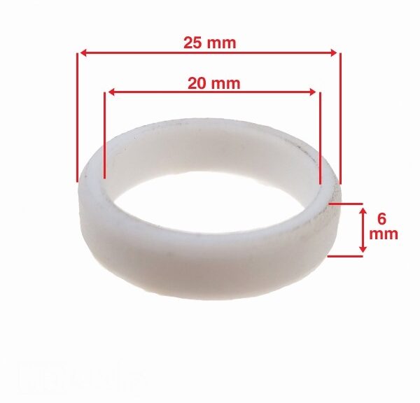 Begrenzingring (PVC) 20x25x6 Piaggio/China 4T (1) - Supertec