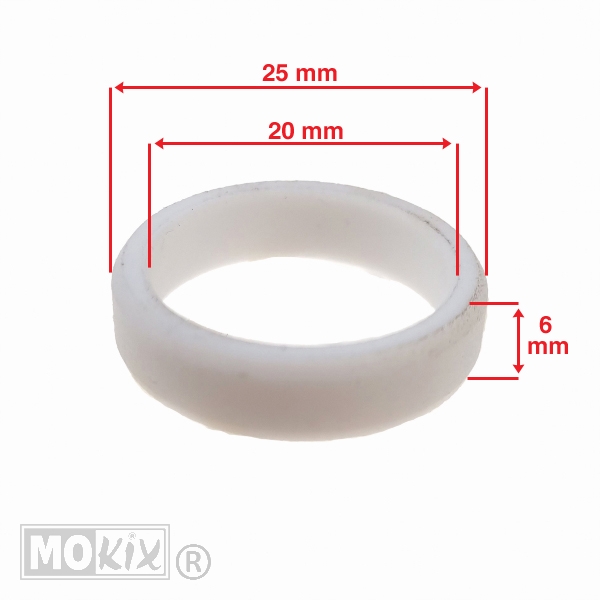 Begrenzingring (PVC) 20x25x6 Piaggio/China 4T (1) - Supertec