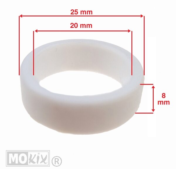 Begrenzingring (PVC) 20x25x8 Piaggio/China 4T (1) - Supertec