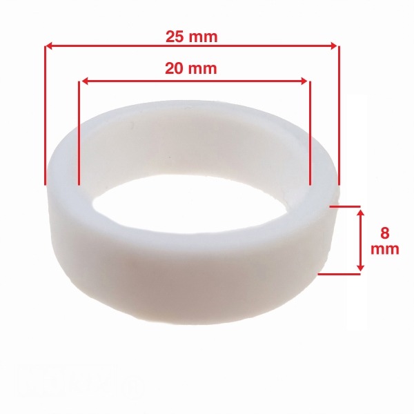Begrenzingring (PVC) 20x25x8 Piaggio/China 4T (1) - Supertec