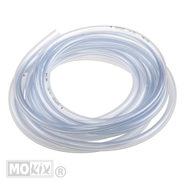 Benzineslang PVC 8x12mm Transparant 5mtr