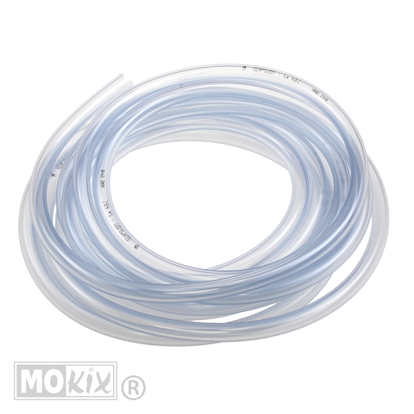 Benzineslang PVC 8x12mm Transparant 5mtr