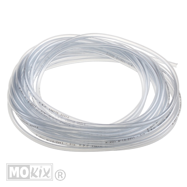 Benzineslang PVC 4x 7mm Transparant 10mtr