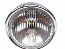 Koplamp UNI Rond 14cm + Schakelaar Zwart/Chroom - Guia