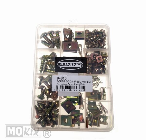 Sortie-Doos Speed NUT SET 3mm 4mm 5mm 6mm (170)