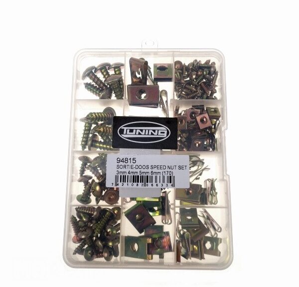 Sortie-Doos Speed NUT SET 3mm 4mm 5mm 6mm (170)