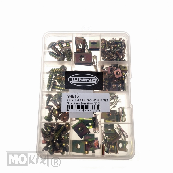 Sortie-Doos Speed NUT SET 3mm 4mm 5mm 6mm (170)