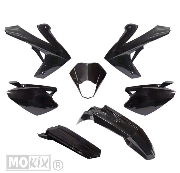 Plaatwerk KIT Rieju MRT 2009-2021 Zwart 7delig - MKX