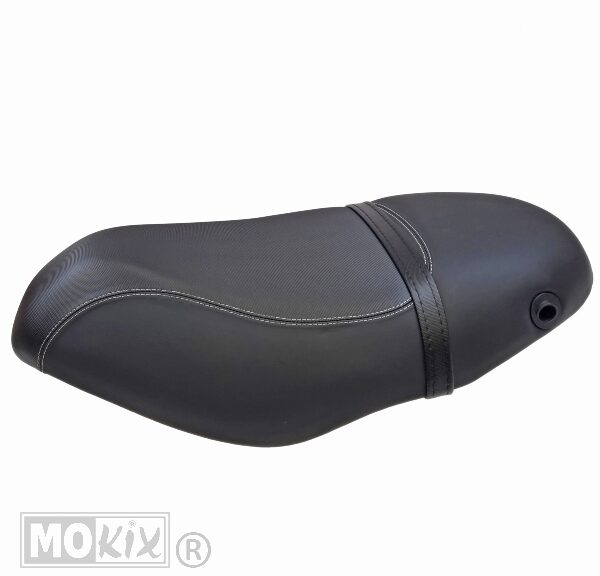 Buddy Seat Piaggio ZIP00 4T Zwart/Witte Bies"
