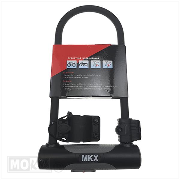 U-Lock / Beugelslot MKX-Lock 160x314 Zwart
