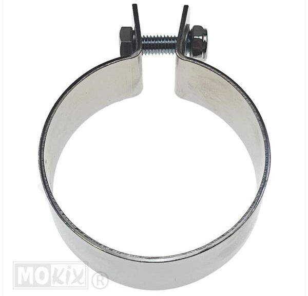 Uitlaatklem UNI Rond 70mm Chroom Silex