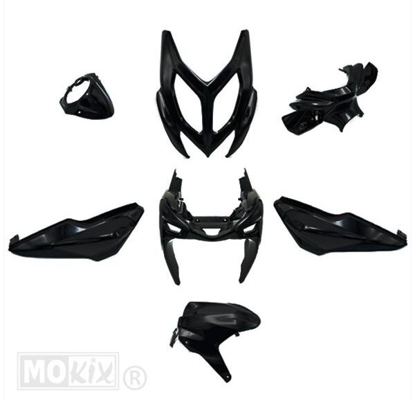 Plaatwerk KIT Yamaha Aerox 2013 MAT Zwart (7)
