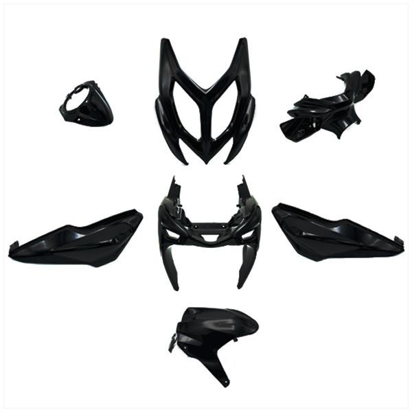 Plaatwerk KIT Yamaha Aerox 2013 MAT Zwart (7)