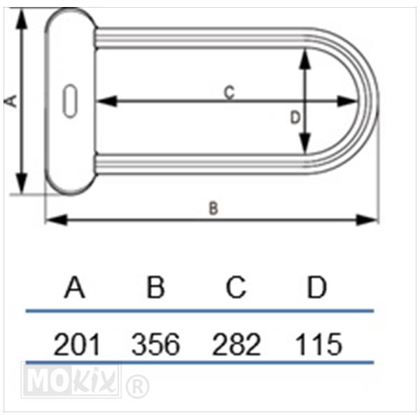 U-Lock / Beugelslot MKX-Lock Zwart ART 5str