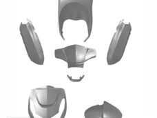 Plaatwerk KIT Peugeot Kisbee Nardo Grey 6delig