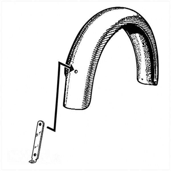 Achterbandspatbord-Steun Simson S50/S51/S70 - Supertec