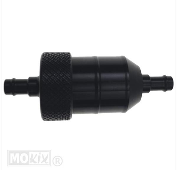 Benzinefilter UNI 7mm Aansl. Aluminium Zwart - Supertec