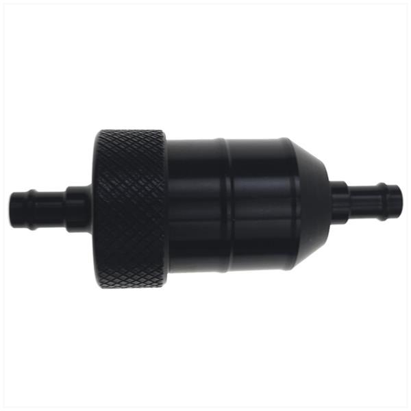 Benzinefilter UNI 7mm Aansl. Aluminium Zwart - Supertec