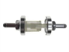 Benzinefilter UNI 7mm Aansl. Transparant Chroom - Supertec