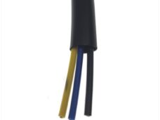 Lichtsnoer 3-ADERIG 0.5mm Zwarte Hoes 1mtr