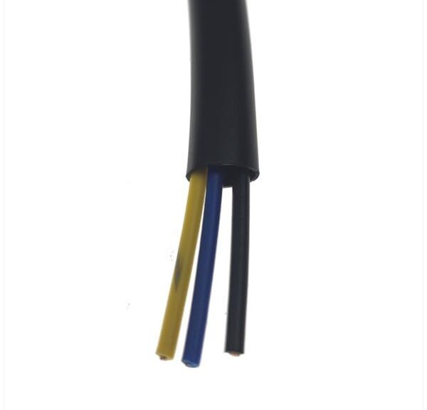 Lichtsnoer 3-ADERIG 0.5mm Zwarte Hoes 1mtr