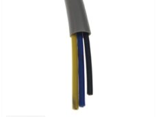 Lichtsnoer 3-ADERIG 0.5mm Grijze Hoes 1mtr