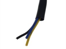 Lichtsnoer 3-ADERIG 0.5mm Zwarte Hoes 2mtr