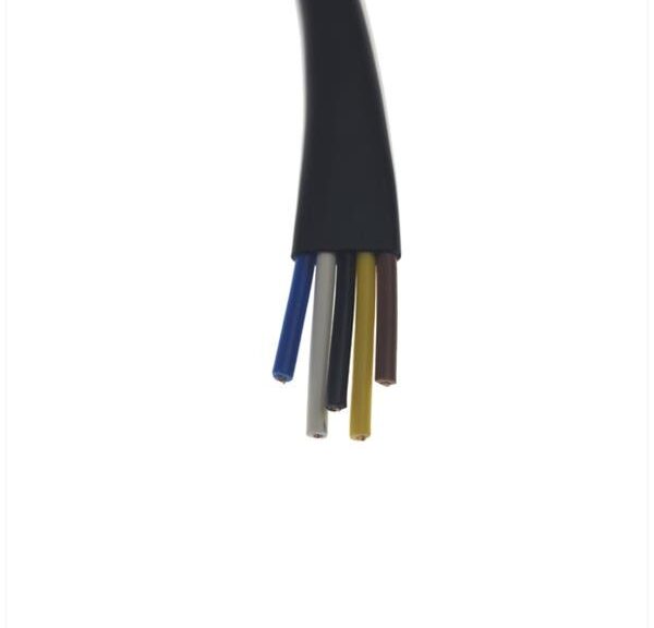 Lichtsnoer 5-ADERIG 0.5mm Zwarte Hoes 1mtr