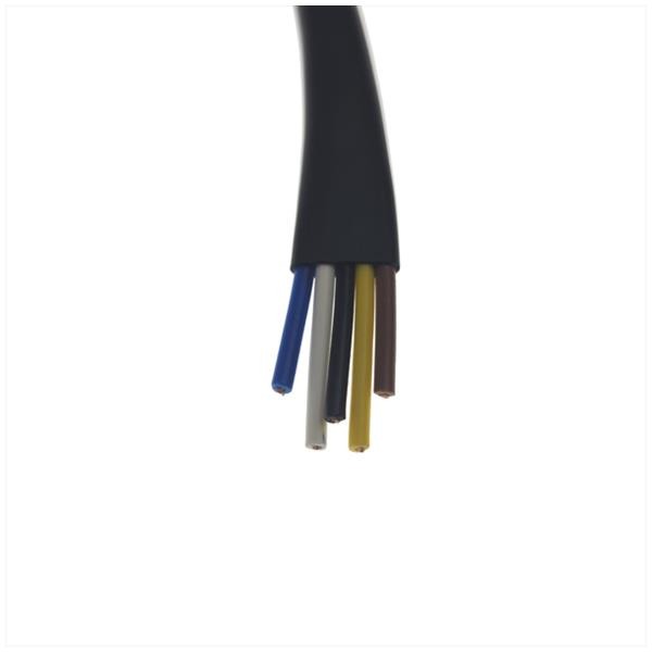 Lichtsnoer 5-ADERIG 0.5mm Zwarte Hoes 1mtr
