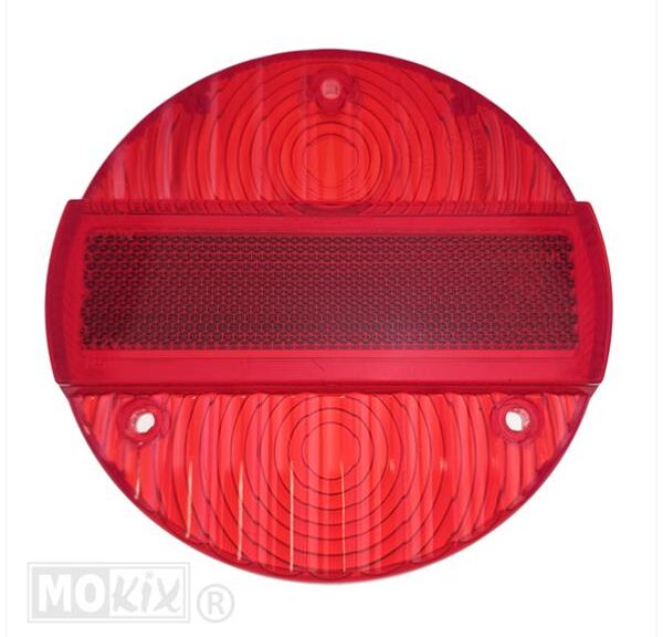 Achterlicht Glas Simson Rond 120mm  Rood CE Elec