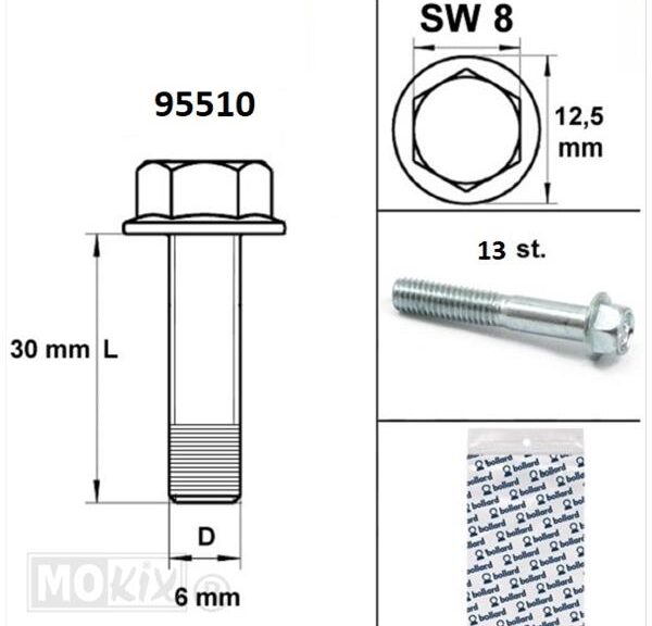 Carterdeksel Boutset Piaggio 2T/4T Blank (13) - Bollard