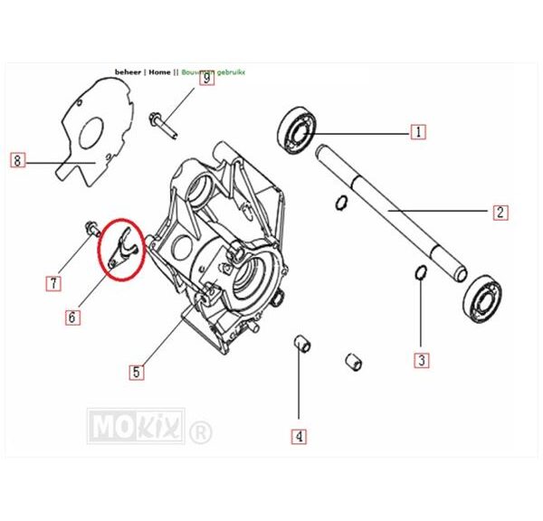Opsluitplaat Keerring Beta/Generic/Minarelli Horz