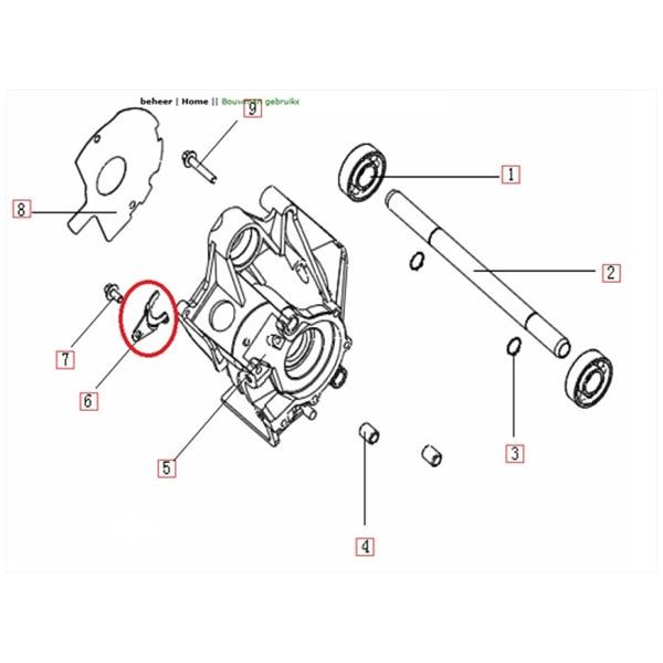 Opsluitplaat Keerring Beta/Generic/Minarelli Horz