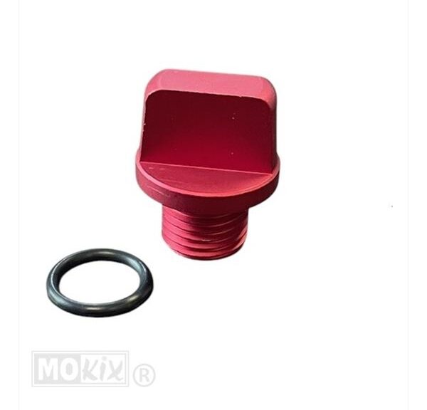 Olievulplug Minarelli Scooter Aluminium Rood