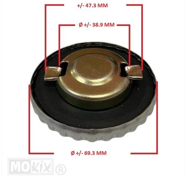 Tankdop Honda MB/MT 39mm Inox ST - Supertec