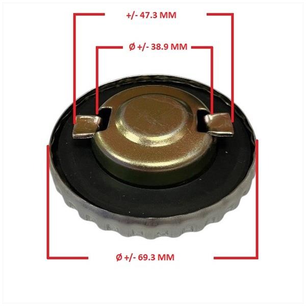 Tankdop Honda MB/MT 39mm Inox ST - Supertec