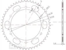 Achtertandwiel Fantic 50 > 2017 Zwart 53t - IGM