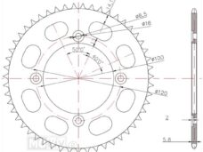 Achtertandwiel Beta RR/SM 50 Factory Zwart 53t - IGM