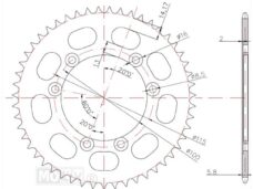 Achtertandwiel Fantic 50 06-"15 Zwart 53t" - IGM