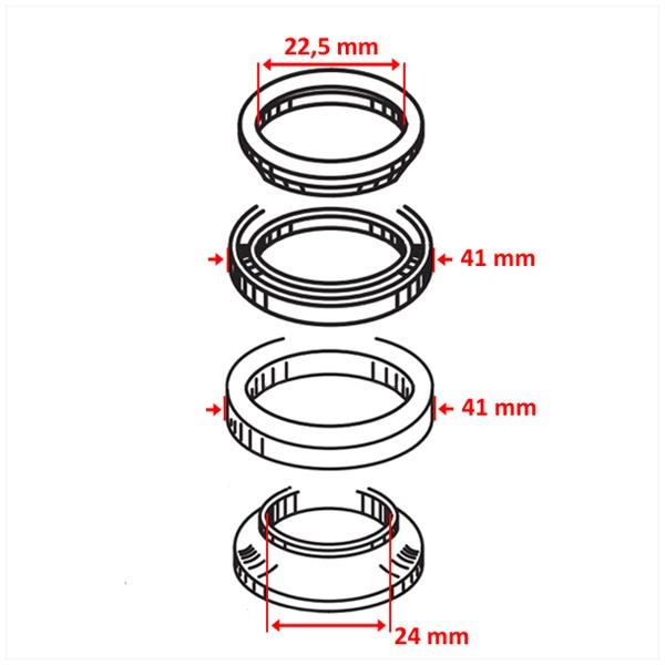 Balhoofdset Honda DAX/Z50/CHALY CH ST - Supertec