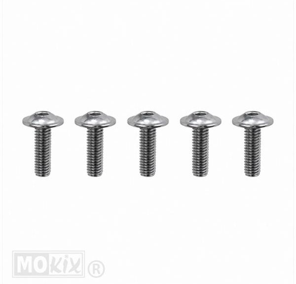 Schroefset M5x16 Hexagon Zilver (5)