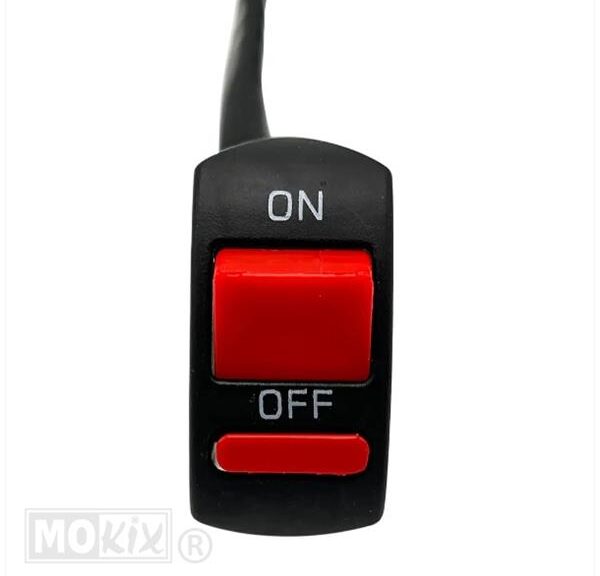 Drukbutton UNI AAN/UIT Rode Knoppen 3 Kabels
