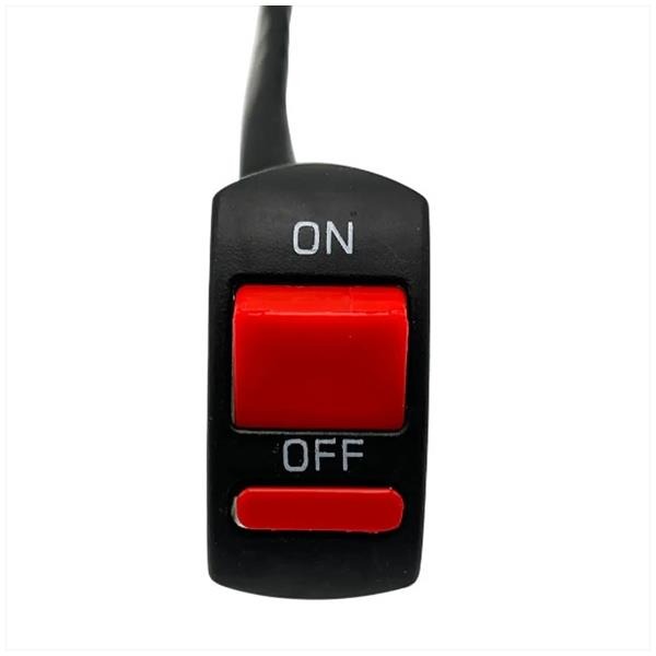 Drukbutton UNI AAN/UIT Rode Knoppen 3 Kabels