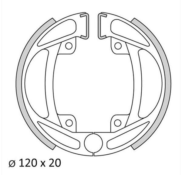 Remschoen-SET Kreidler NT Klein Naaf 120mm
