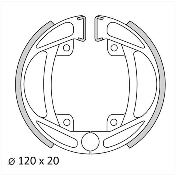 Remschoen-SET Kreidler NT Klein Naaf 120mm